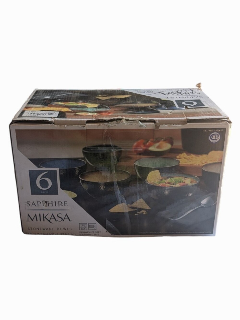 Mikasa Sapphire Stoneware Bowls - Blue (6 Piece)